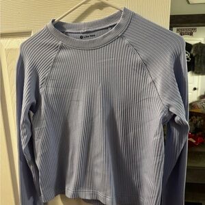 Light Blue/purple Lululemon Ribbed Long Sleeve Top